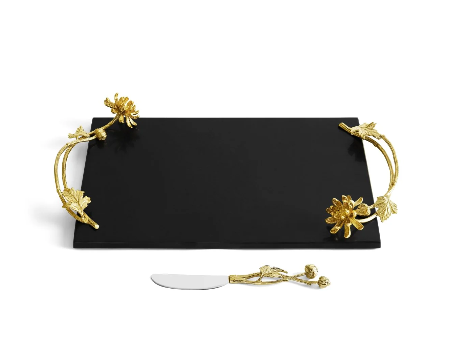 Dahlia Cheeseboard With Knife
