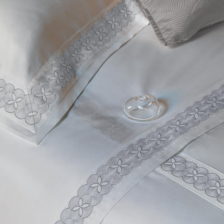 Lenjerie de pat Bramante 250X200 bianco+grigio