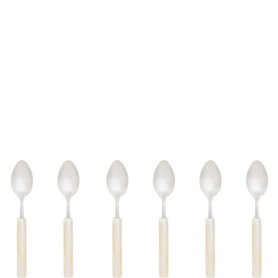 Mediterraneo Set de 6 linguri de moka în cutie cadou