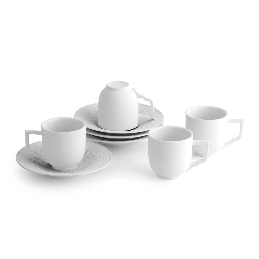 Set cești și farfurioare Palace x4