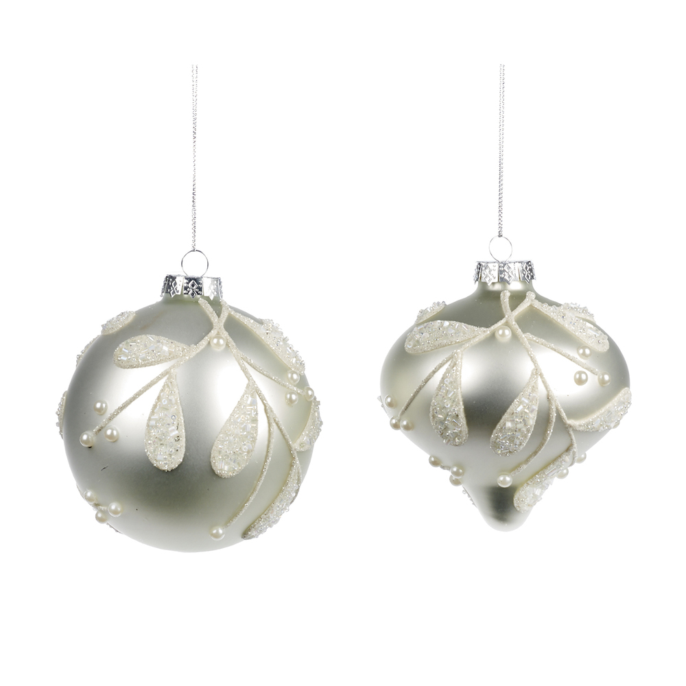Jucărie brad Glass Pearl Leaf