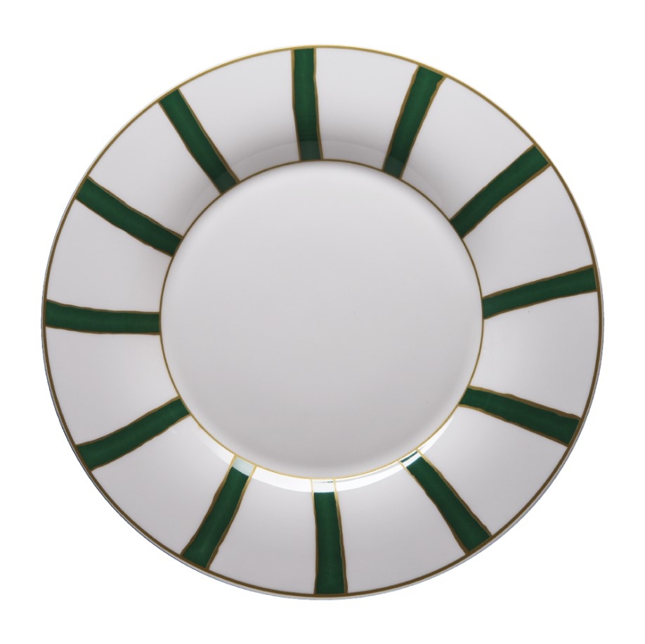Stripes Green Platou rotund