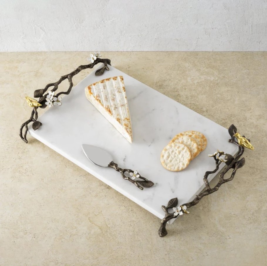 Lovebirds Cheese Board with Knife