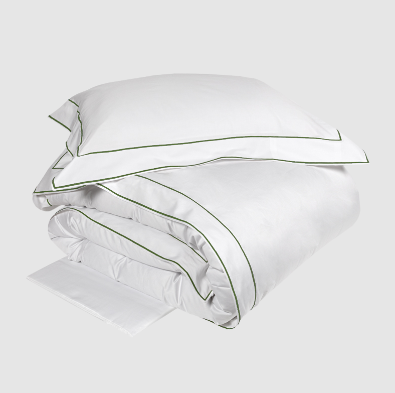 Постельное белье Isola 220X200 Bianco+Verde