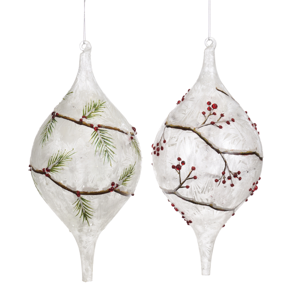 Christmas tree decoration Glass Berry/Pine Twig
