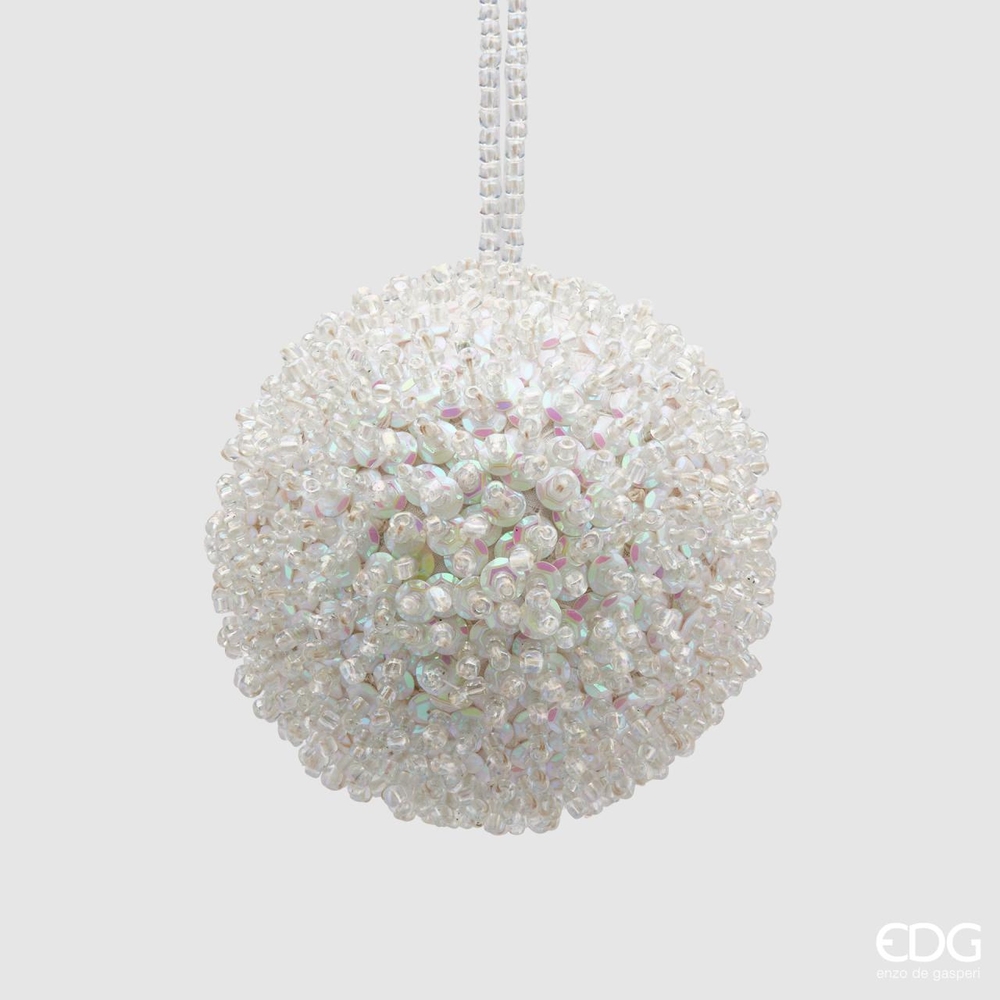 Елочная игрушка Palla Perline D10 White
