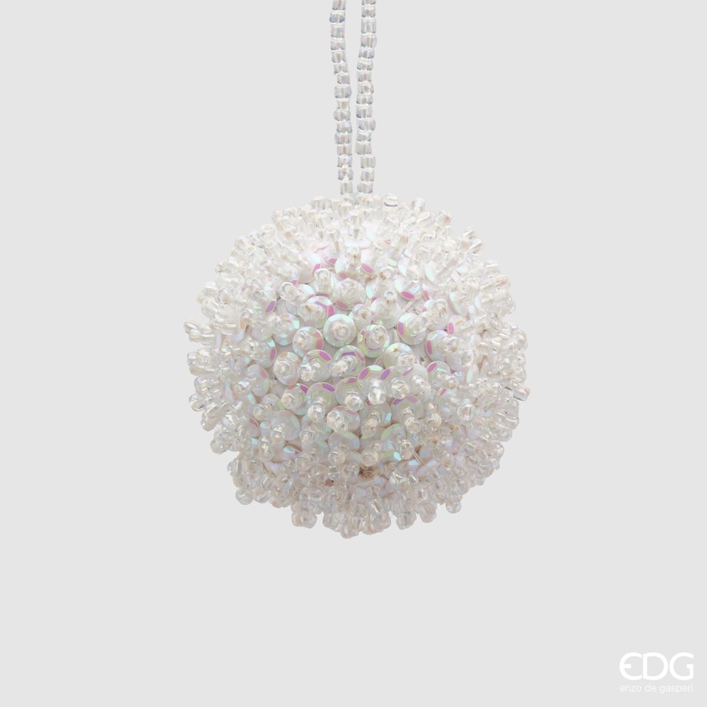 Елочная игрушка Palla Perline D8 White