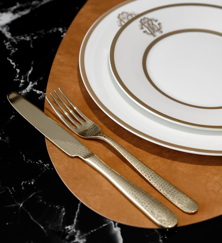 Lizzard Gold Set of 6 table knives 