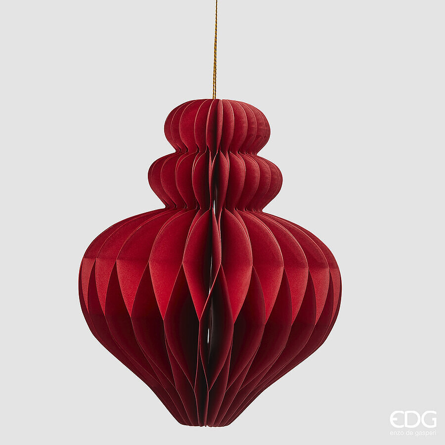 Christmas tree decoration Trottola Origami H15 Red