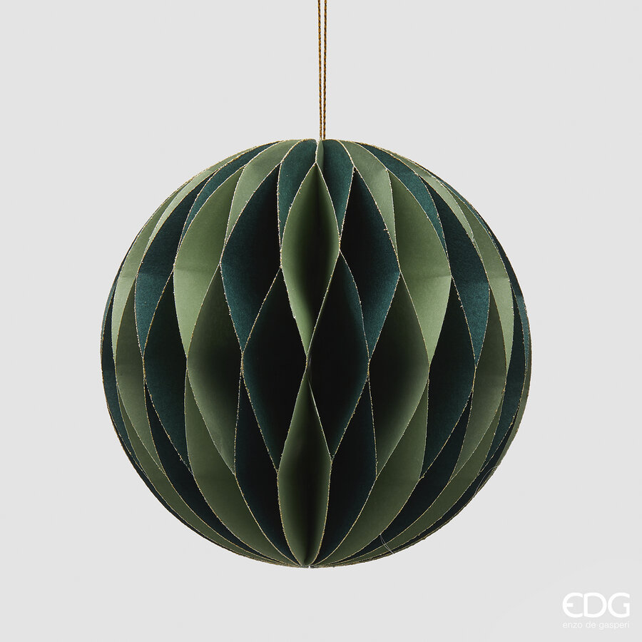 Елочная игрушка Palla Origami D12 Green Mix