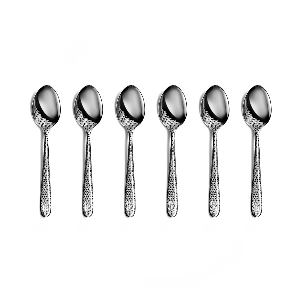 Lizzard Platinum Set de 6 linguri pentru desert 