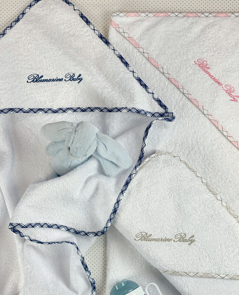 Hooded Baby Towel British Blu