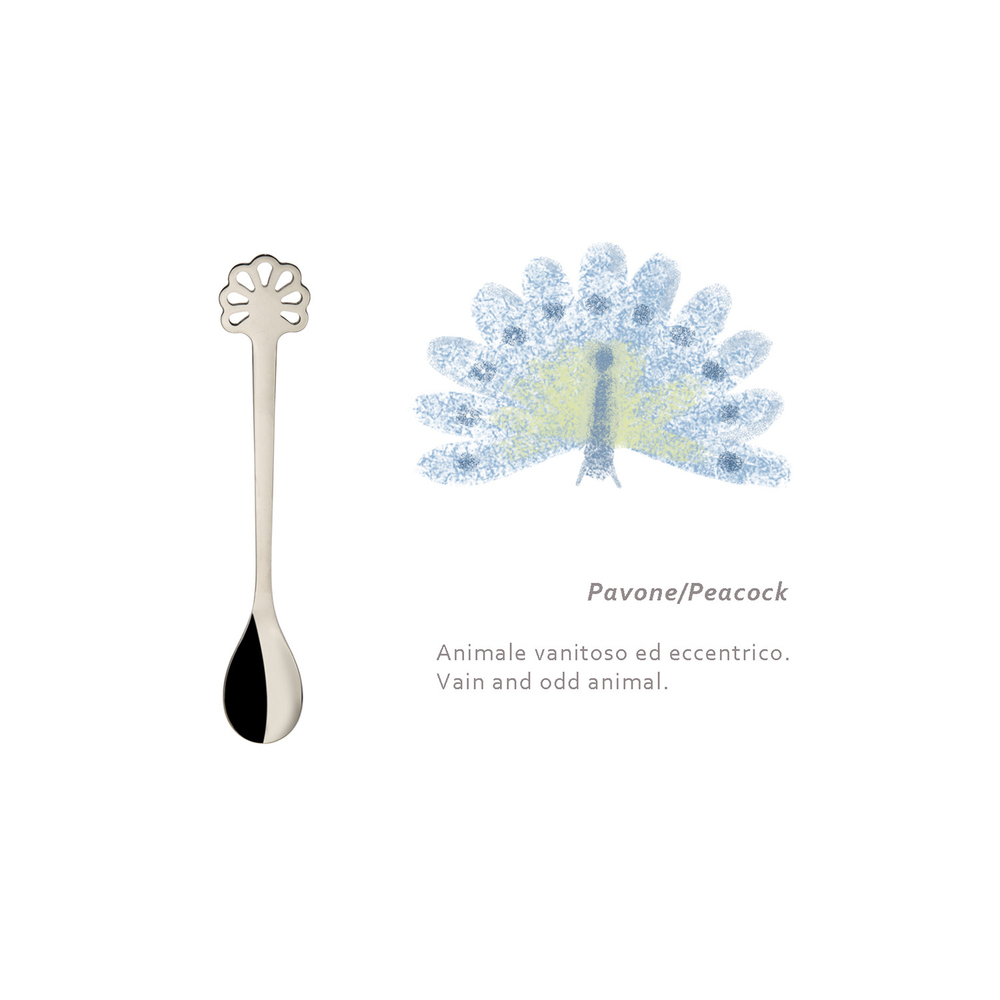 Portafortuna Set of 6 moka spoons in a Gift Box Silver