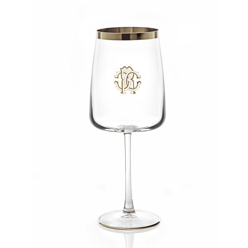 New Monogram Platinum Set of 2 Wine Glasses