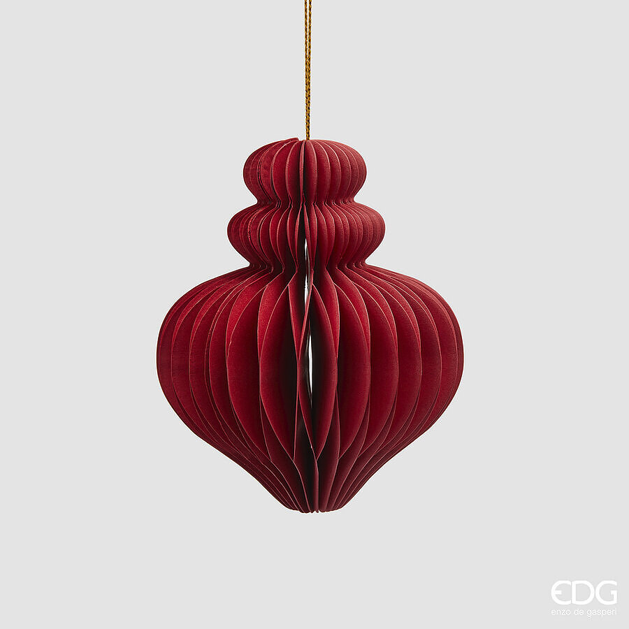 Christmas tree decoration Trottola Origami H10 Red