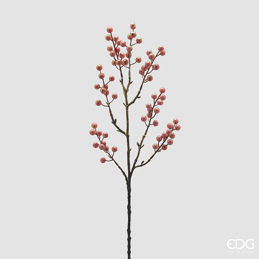 Decorative branch Bacche Decoglitter H75