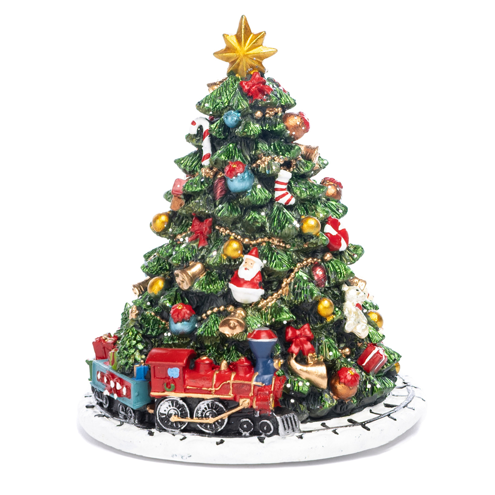 Figurina muzicală Xmas Tree w/train