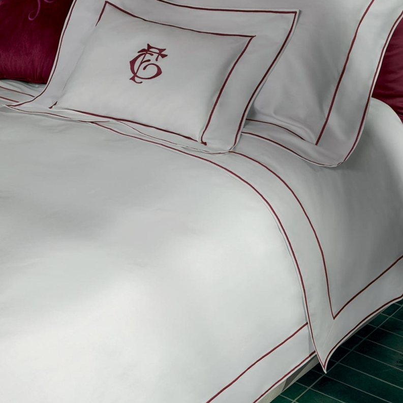 Постельное белье Isola 250X220 Bianco+Burgundy