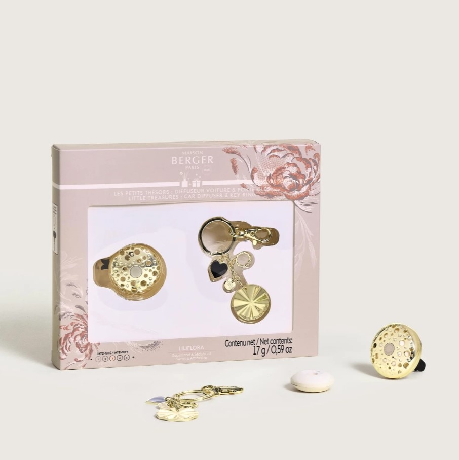 Диффузор для автомобиля Ophelia + декоративный брелок (gold)
