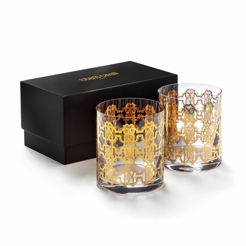New Monogram Gold Glass