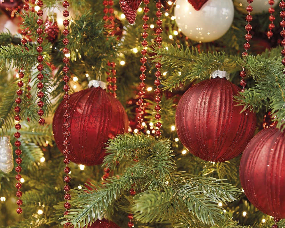 Ghirlandă de mărgele Shiny Christmas Red
