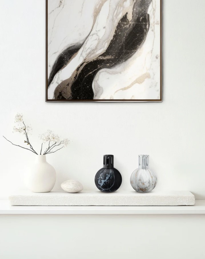 Lampe Marbrure Blanche