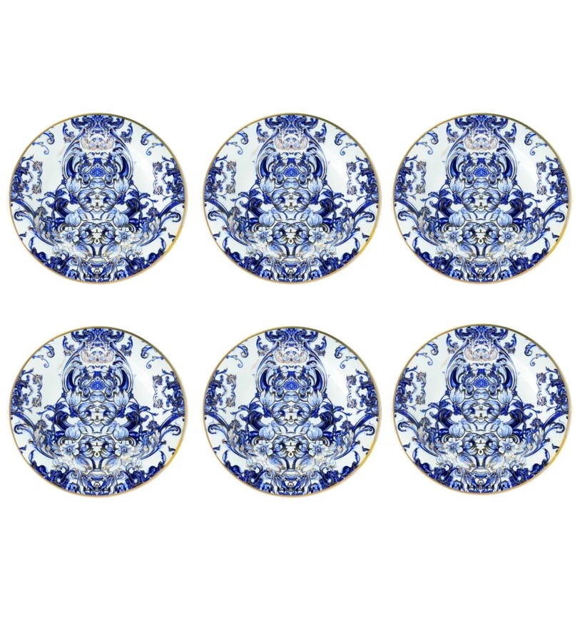 Azulejos Набор из 6 тарелок для хлеба или масла