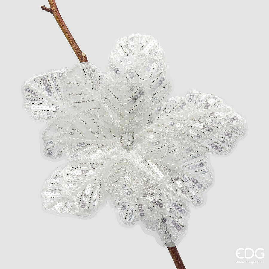 Декоративный цветок с креплением Gerbera Paillettes D23