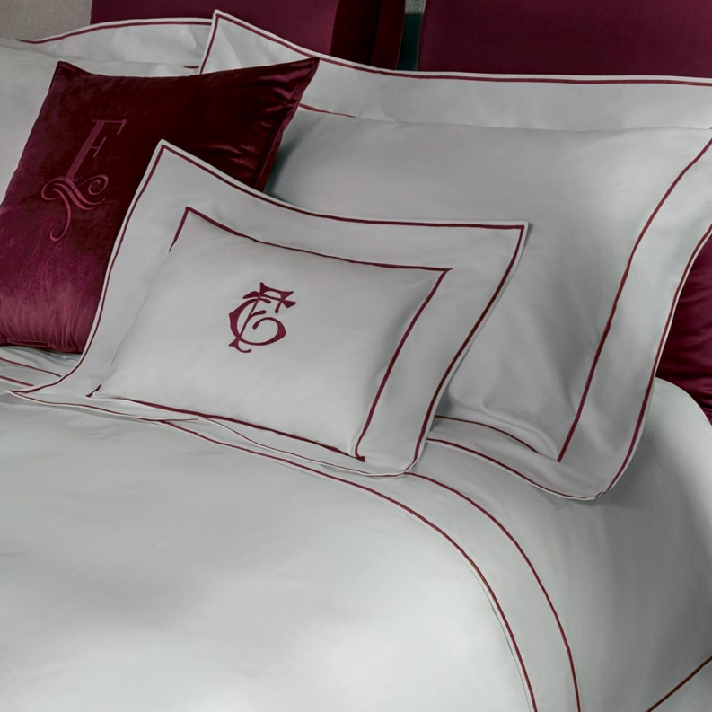 Постельное белье Isola 220X200 Bianco+Burgundy