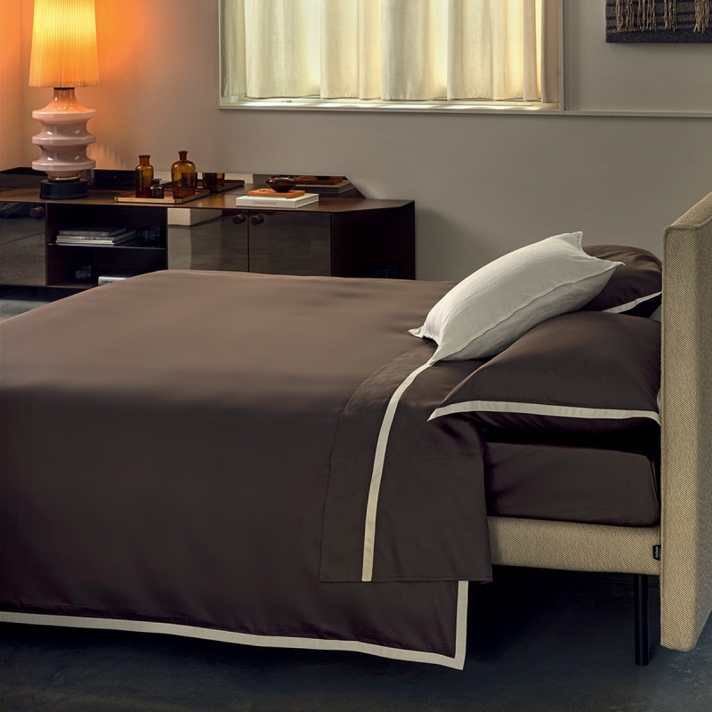 Duvet cover Hellen 250X200 Cioccolato+Bianco Seta
