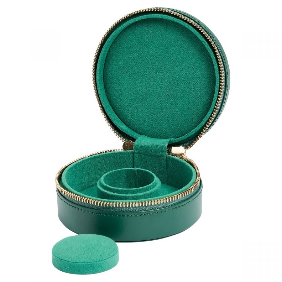 Cutie bijuterii cu fermoar Sophia Verde