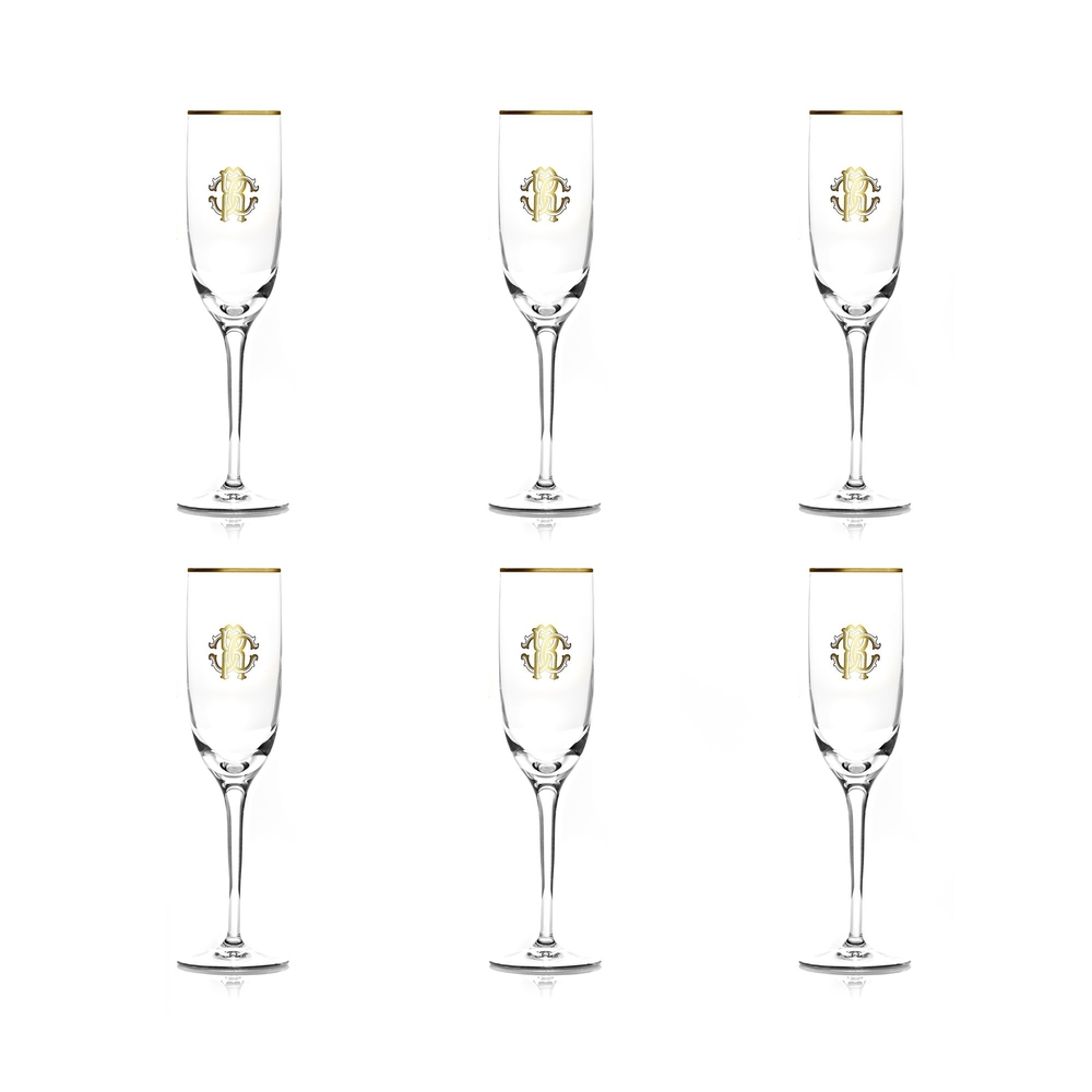 Monogramma Set de 6 pahare pentru șampanie 