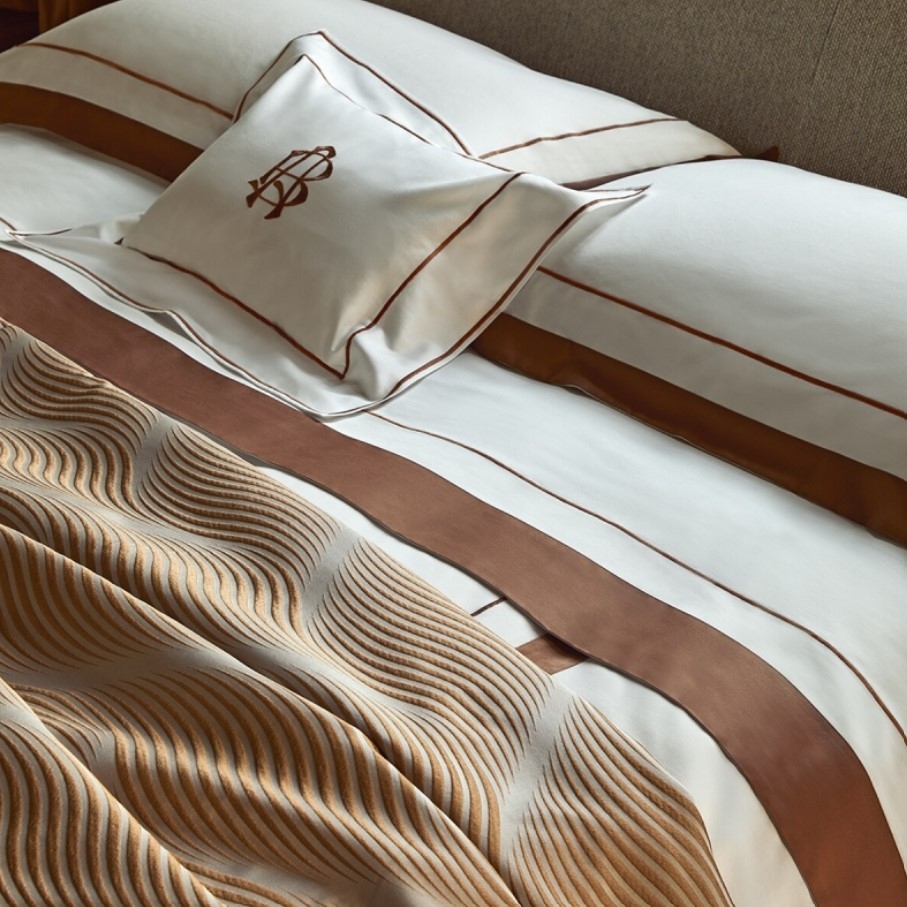 Duvet cover Darsena 250X200 Bianco+Sandalo