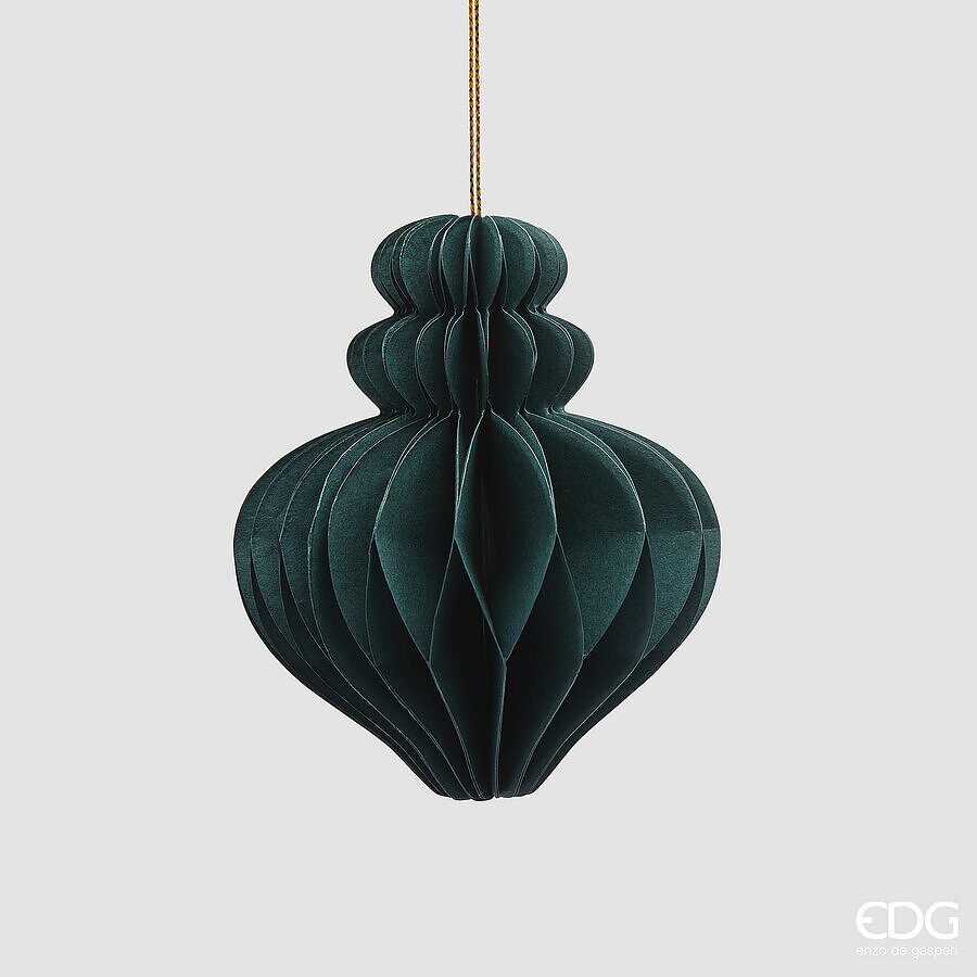 Christmas tree decoration Trottola Origami H10 Dark Green