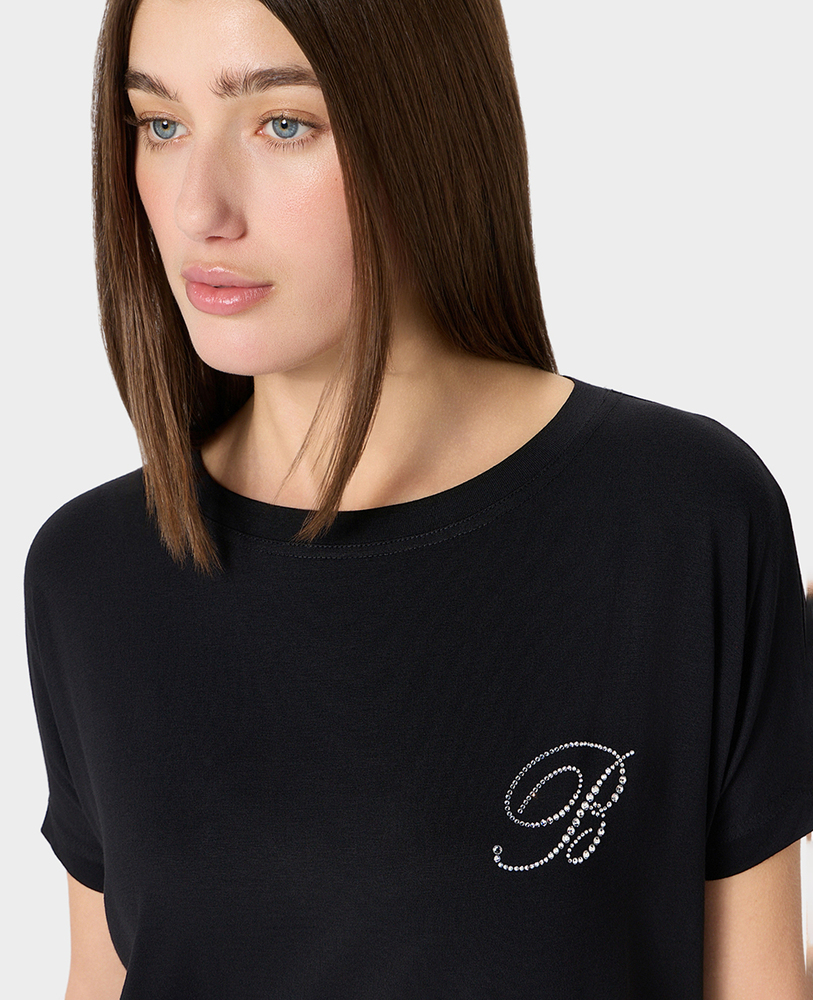 Блузка Ispirazioni Maxi T-Shirt S/M nero