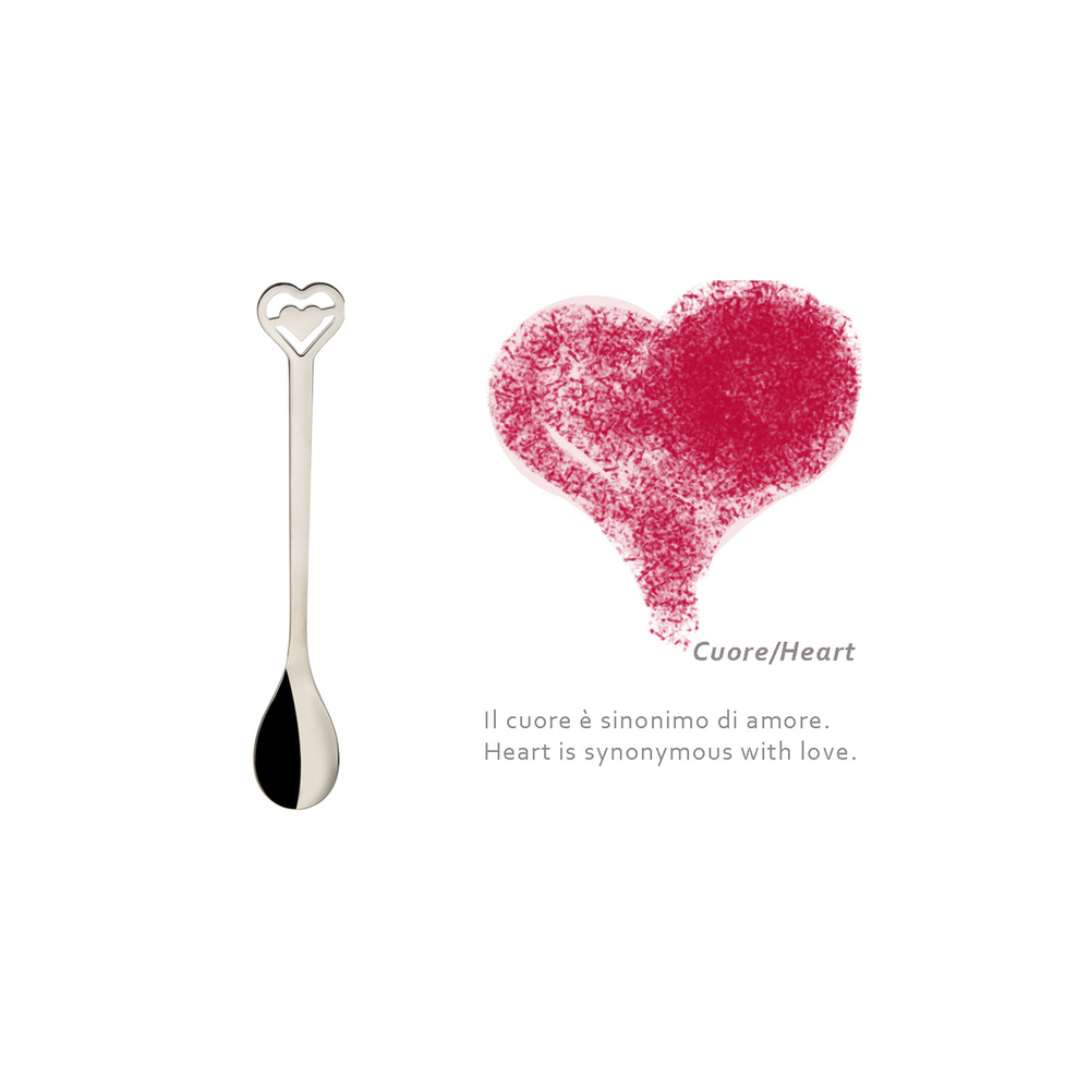 Portafortuna Set of 6 moka spoons in a Gift Box Silver