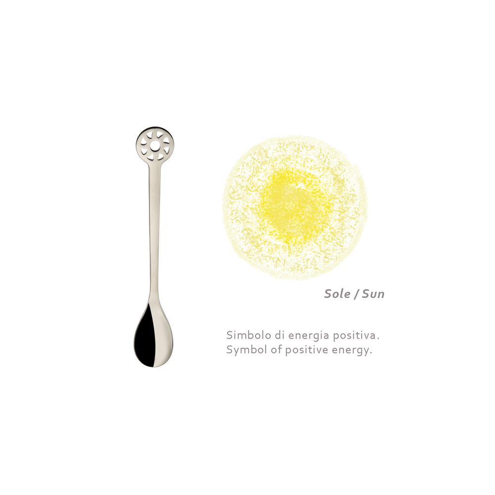 Portafortuna Set of 6 moka spoons in a Gift Box Silver