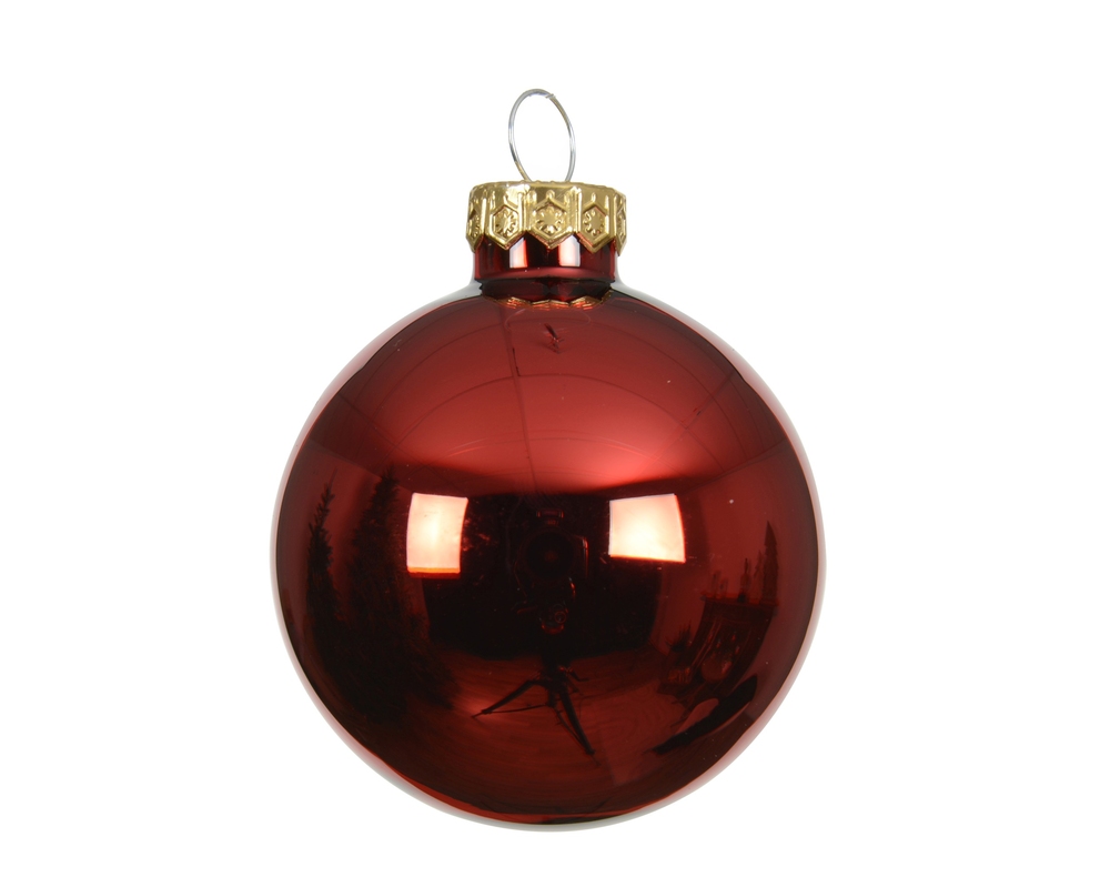 Jucărie brad Glass Shiny D15 Christmas Red