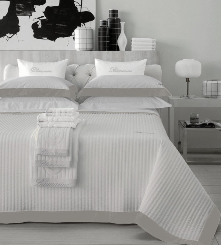 Cuvertură Grand Hotel 270X270 gri/alb