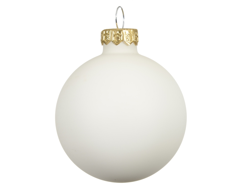 Jucărie brad Glass Matt D15 Wool White