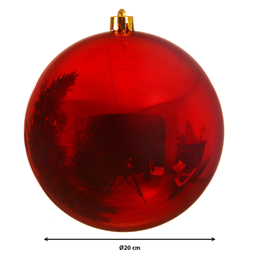 Christmas tree decoration Shiny D20 Christmas Red