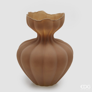 Vase Flow Sinuoso Light Brown