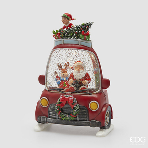 Decoration Babbo con Auto Music+Mov.+LED