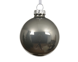 Jucărie brad Glass Enamel D15 Soft Grey