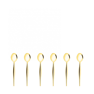 Natura Gold Set de 6 linguri de moka în cutie cadou 