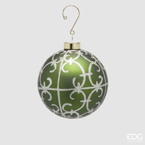 Christmas tree decoration Palla Ricamo D10 Green