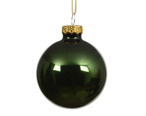 Christmas tree decoration Glass Shiny D15 Pine Green