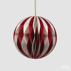 Christmas tree decoration Palla Origami D10 White Red