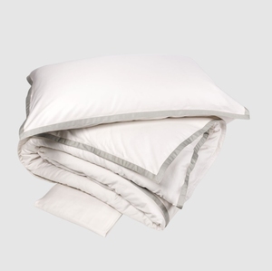 Duvet cover Hellen 220X200 Bianco Seta+Grigio
