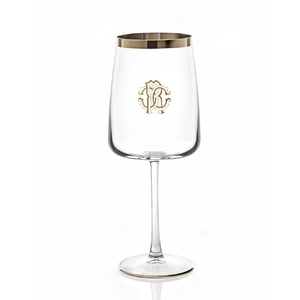New Monogram Platinum Set of 2 water goblets